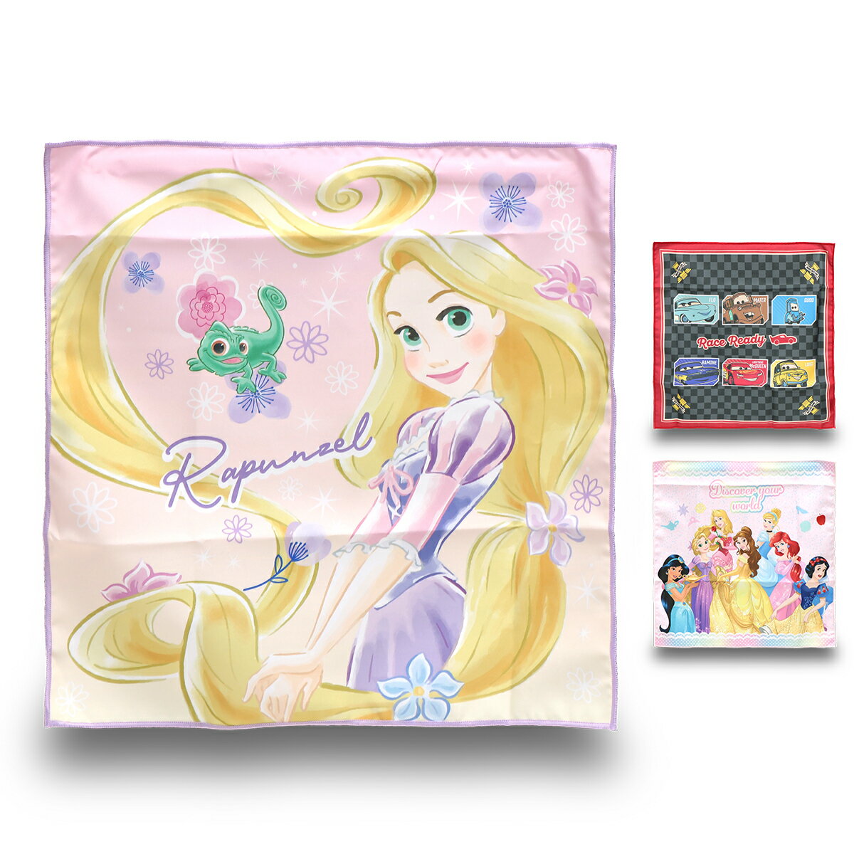 Rakuten - ディズニー/アートウエルド キャラクター ランチクロス キッズ/子供/園児/小学生 お弁当クロス ブラック/ピンク/パープル W約43cm×H約43cm