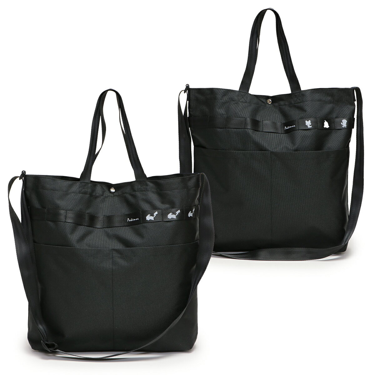 ポケットモンスター/マルヨシ ショルダー トートバッグ メンズ/レディース トートバッグ/ショルダーバッグ ブラック W約43cm×H約40cm×D約9cm APKE3003/APKE3007