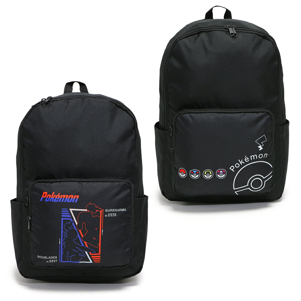 マルヨシ/ポケットモンスター リュックサック メンズ/レディース/キッズ/子供 バックパック ブラック W約28cm×H約41cm×D約14cm,容量：約18L