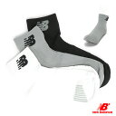 ニューバランス ミッドレングス 3P ソックス メンズ/レディース 靴下 ブラック/ホワイト/グレー 23-25cm LAS35621