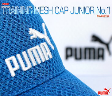 プーマ TRAINING MESH CAP JUNIOR CAT キッズ/子供/ジュニア/小学生/中学生 キャップ ブラック/ブルー/ホワイト 54-57cm 023531