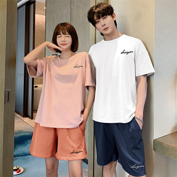 半袖 夏 カップルパジャマ 夏 寝間着 寝巻き ペア ルームウェア 結婚祝い ギフト プレゼント ペアルック カップル お揃い 服 ペア おしゃれ パジャマ