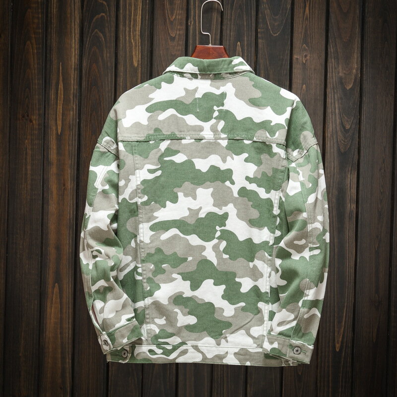 デニムジャケット メンズ 春秋 迷彩 ジップパーカーブルゾン カジュアル オシャレ トレーナーカジュアル ミリタリー ブルゾン ライトアウター