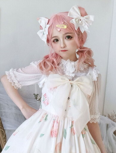 甘いロリータJSKドレス夏のレモンプリント弓ロリータジャンパースカート 甘いロリータJSKドレス夏のレモンプリント弓ロリータジャンパースカート