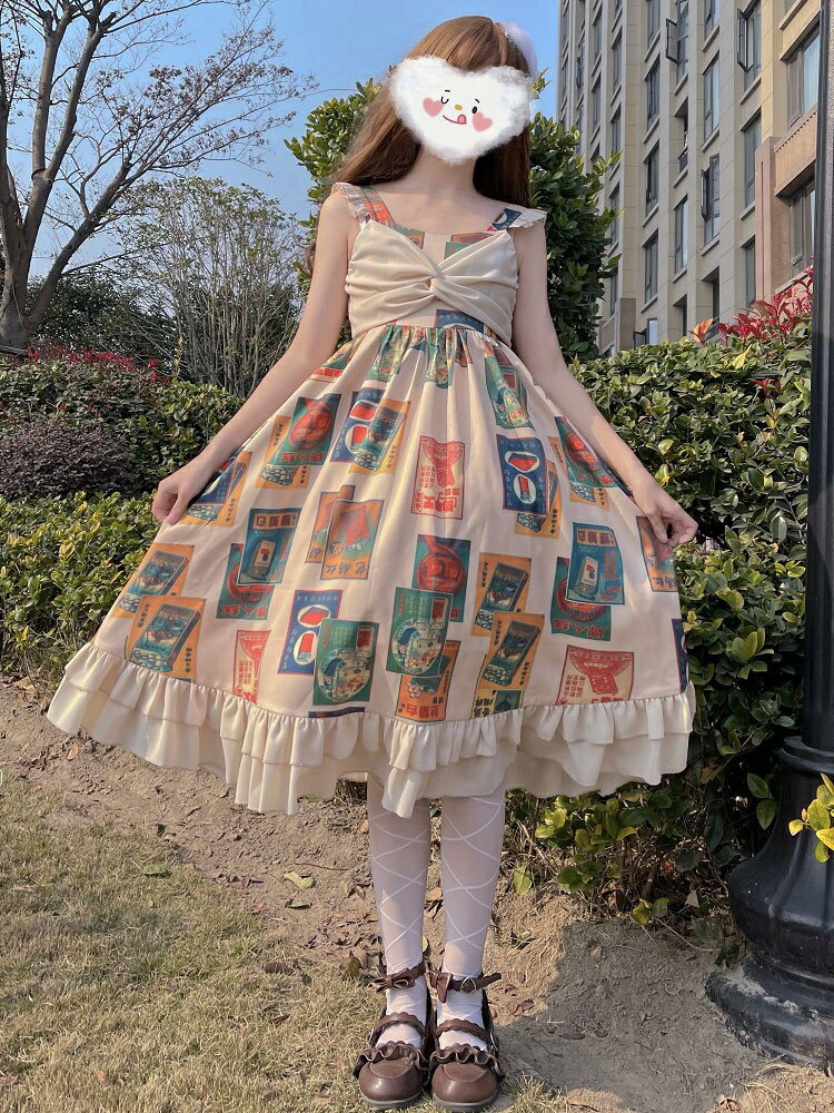 Sweet LolitaJSKドレスノースリーブフリルポリエステルSweetLolitaジャンパースカート