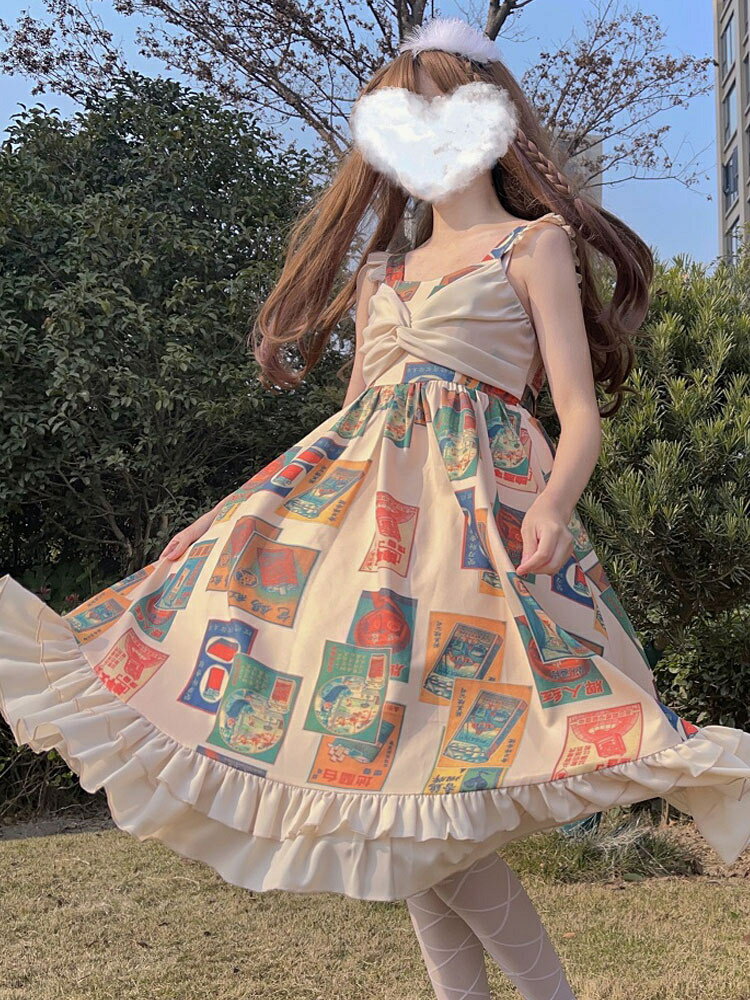 Sweet LolitaJSKドレスノースリーブフリルポリエステルSweetLolitaジャンパースカート