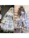 甘いロリータドレスアリスポリエステルノースリーブジャンパードレス