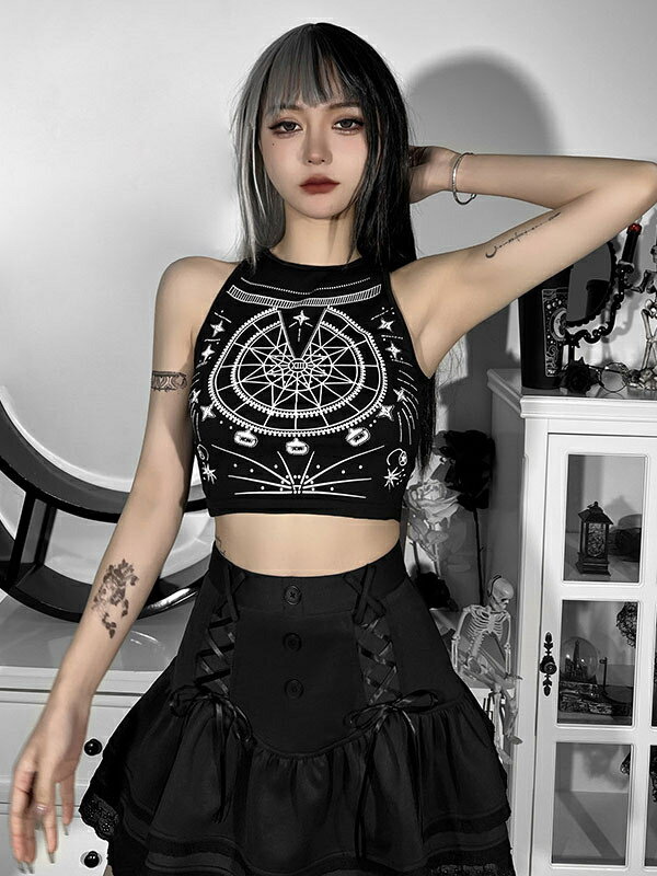 ブラックポリエステルの女性のロリータコルセット