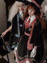 スイートロリータドレスポリエステル半袖マジックアカデミックレッドロリータジャンパースカート