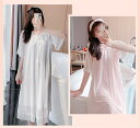 激安セール セクシー 薄い 可愛い パジャマ 夏 胸パッド付き 姫系 レースフリル 半袖 ルームワンピースルームウェア ネグリジェ 寝巻き マキシ丈 女の子