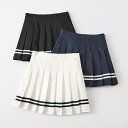送料無料 3colors学院風セーラー風レディース プリーツ テニススカート ミニスカート 美脚 スカートハイウエスト 入学式 中高生 制服 スカート