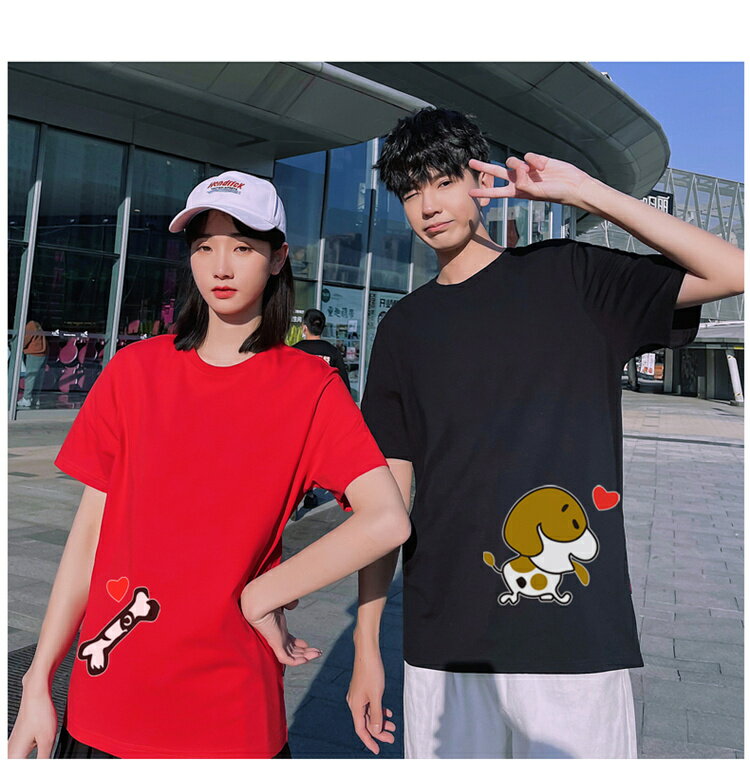 樂天商城 - ペアルックTシャツ カップル お揃い Tシャツレディースメンズ半袖夏サマーペアルックカップルカットソーカワイイプレゼントお揃い個性的 原宿系tシャツ