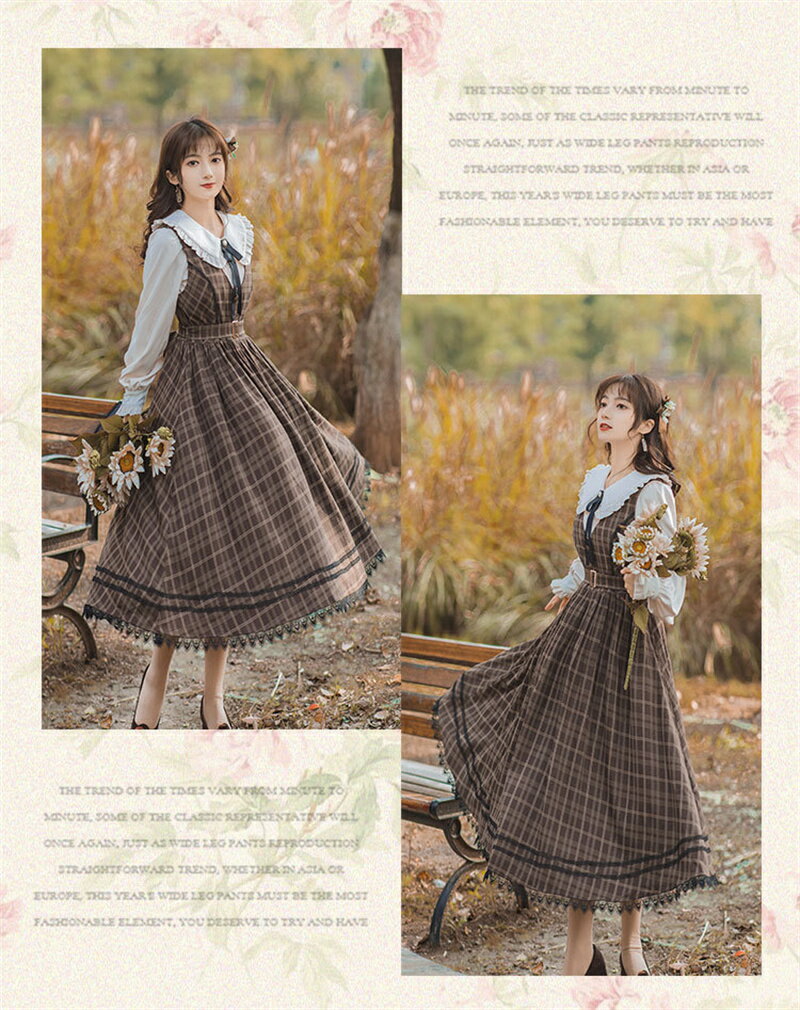 ジャンパー スカート オーバーオール カーキ色の フェイク ツーピースの スプライシング ドレス ミディアム 丈 2024夏の ゆったり フィット 感 年齢を 感じさせにくい サスペンダー スカート。