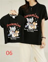 親子服 親子ペアルックカップルTシャツTOM AND JERRYtシャツお揃い Tシャツ 女の子 男の子 パパ ママ 子供服おそろい服 親子服 家族お母さん子供【送料無料】 7 colors