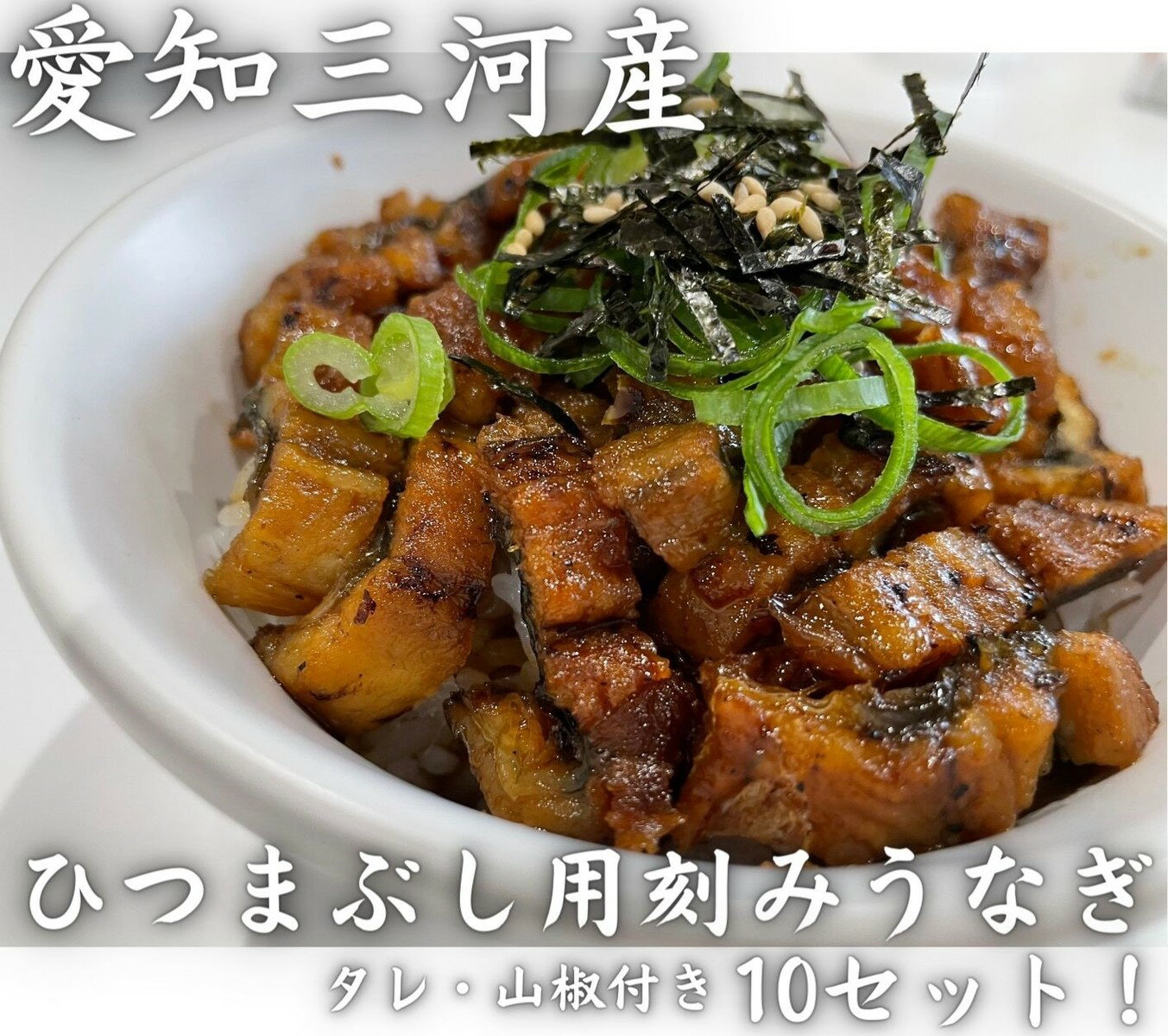 愛知三河産うなぎ ひつまぶし 刻みうなぎ タレ 山椒付き 10食セット 50ｇ 10個セット ひつまぶし用 鰻刻み お買い得セット 刻み鰻 国産鰻 新作続