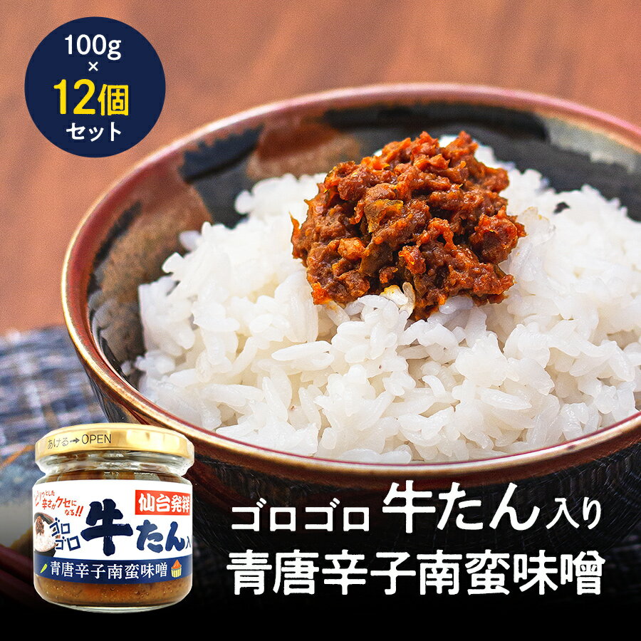 牛タン そぼろ 南蛮味噌 青唐辛子 カネタ 100g 12個セット ご飯のお供 牛肉 肉 送料無料 保存食 おつまみ お取り寄せ 仙台 宮城●牛たん入青唐辛子南蛮味噌100g×12個セット●k-07