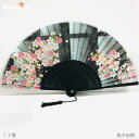 扇子シルク 格子桜