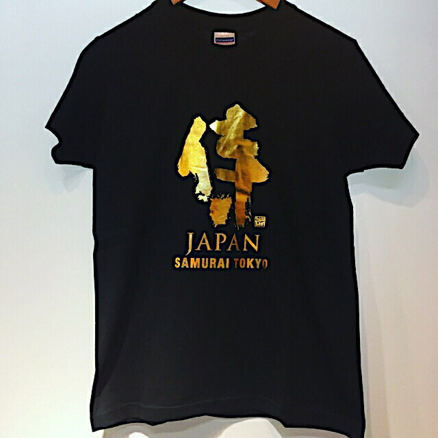 東京 お土産 侍 金箔 Tシャツ TOKYO SAMURAI JAPAN 外国人 人気 ホームステイ お土産Tシャツ
