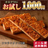 ≪メール便！送料無料≫フロランタン5本セット！1000円ポッキリ！お試し！ケーキハウスカネヤマ＜フロランタン5袋＞お試しサンプルセット！スイーツ好きな方のポイント消化にも！