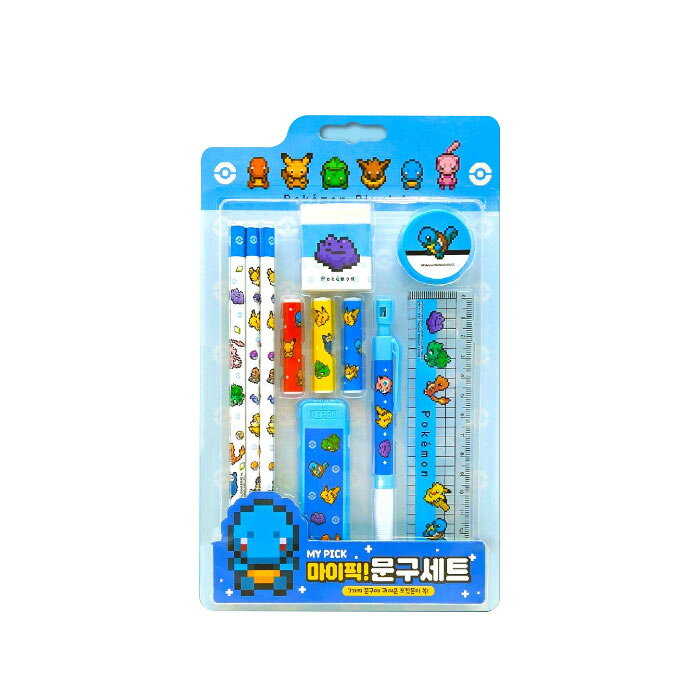 【正規品】 ポケモン ピクセルアート マイピック文具セット[ 2種／カラーランダム ] 小学生 学用品 入学準備 鉛筆セット 韓国正規品 筆記用具 文具 消しゴム ポケモン文具セット kanfudo-10000117 KANFUDO サンプル画像2