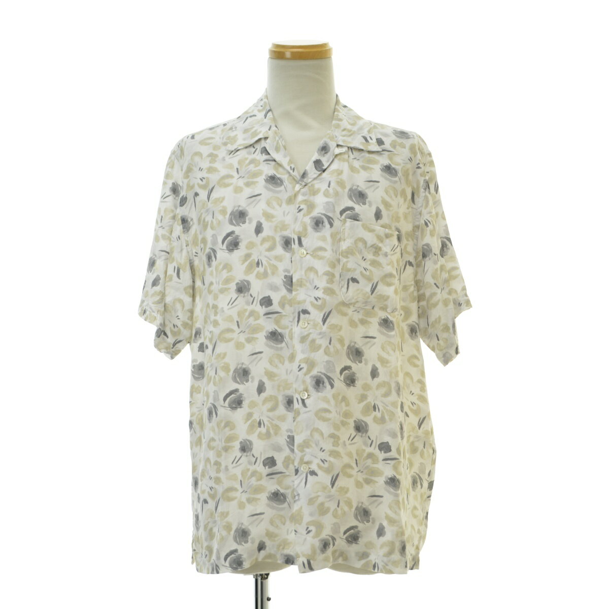 【中古】UNITED ARROWS BEAUTY & YOUTH / ユナイテッド アローズ ビューティ アンド ユース22SS TOWN by Shuttle Notes FLOWER レーヨンプリントオープンカラーシャツ半袖シャツ【caceaibc-m】