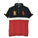 【中古】POLO RALPH LAUREN / ポロ ラルフローレンCUSTOM FIT ライン切替 鹿の子半袖ポロシャツ【caceafbh-m】