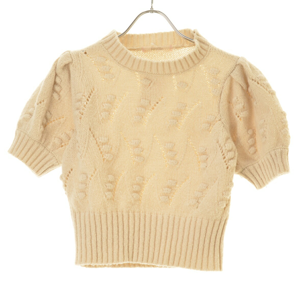 【中古】【期間限定値下げ】one after another NICECLAUP / ワンアフターアナザーナイスクラップ22AW 0122050030 アームウォーマーぽこぽこケーブルニット半袖ニット【cacebbah-l】