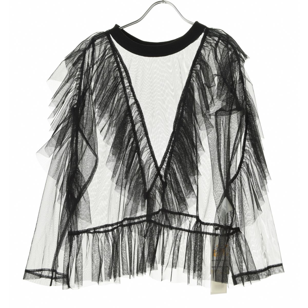 【中古】emi+ / エミプラス242D510EMC Vフリルチュールトップス長袖ブラウス【cacgadag-l】