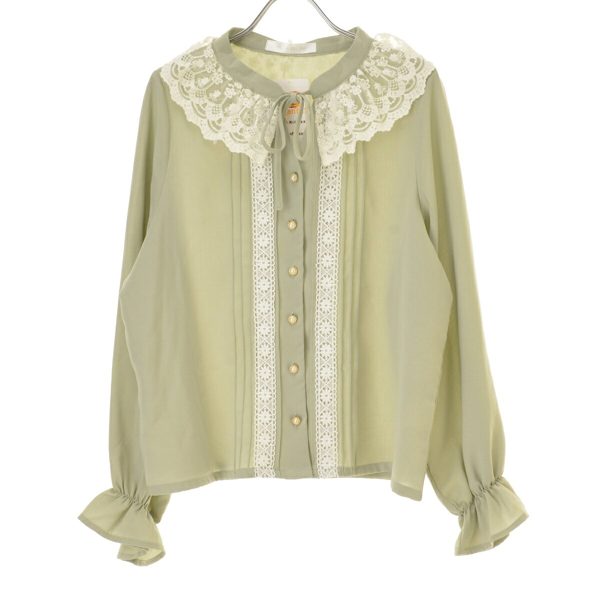 Rakuten - 【中古】SHEENA DEL RAYタックレース長袖ブラウス【cacfaiai-l】