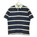 【中古】CHAPS RALPH LAUREN / チャプスラルフローレンボーダー柄ラガー半袖ポロシャツ【cacdajbc-m】