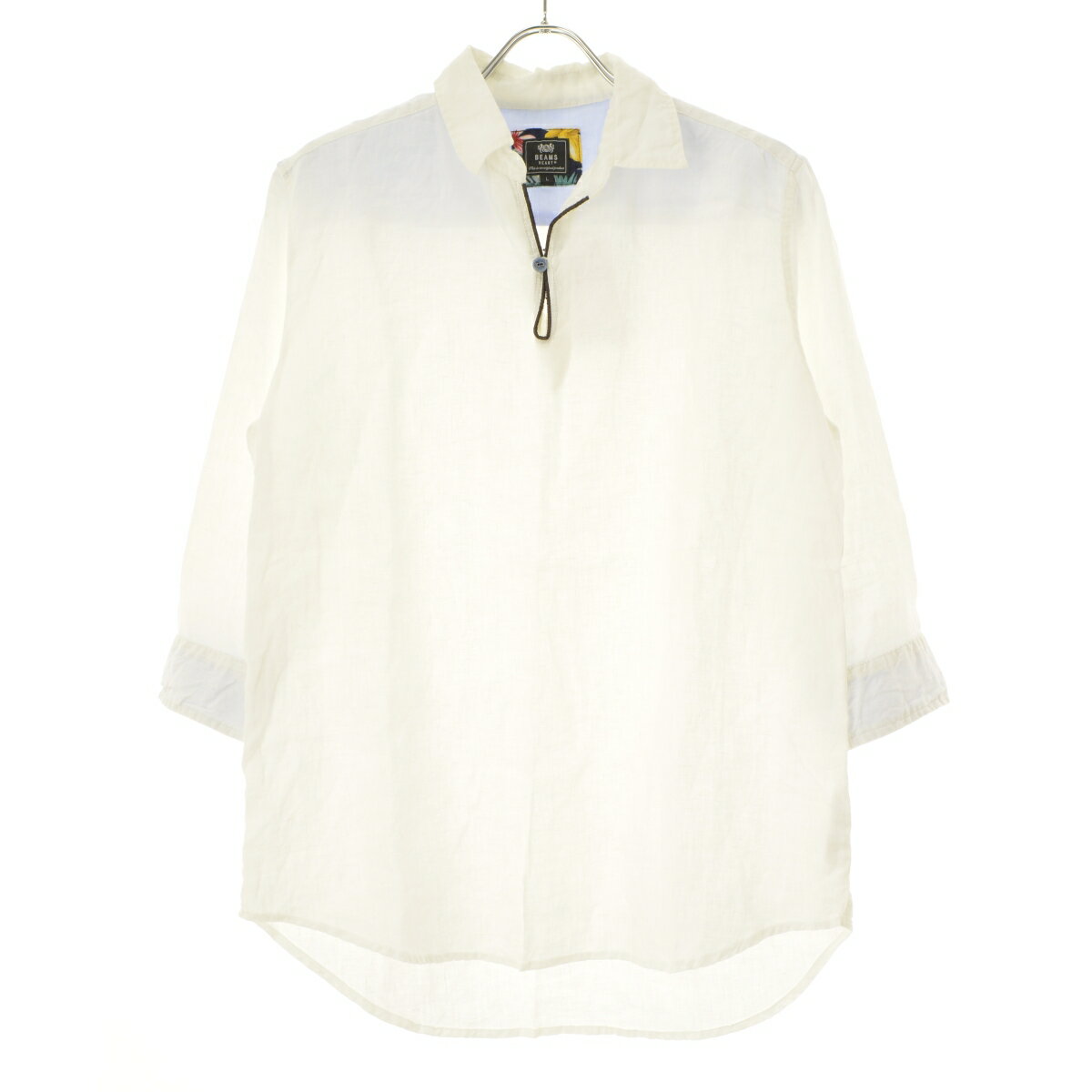 樂天商城 - 【中古】BEAMS HEART / ビームスハートリネンプルオーバー七分袖シャツ【cacgafad-m】