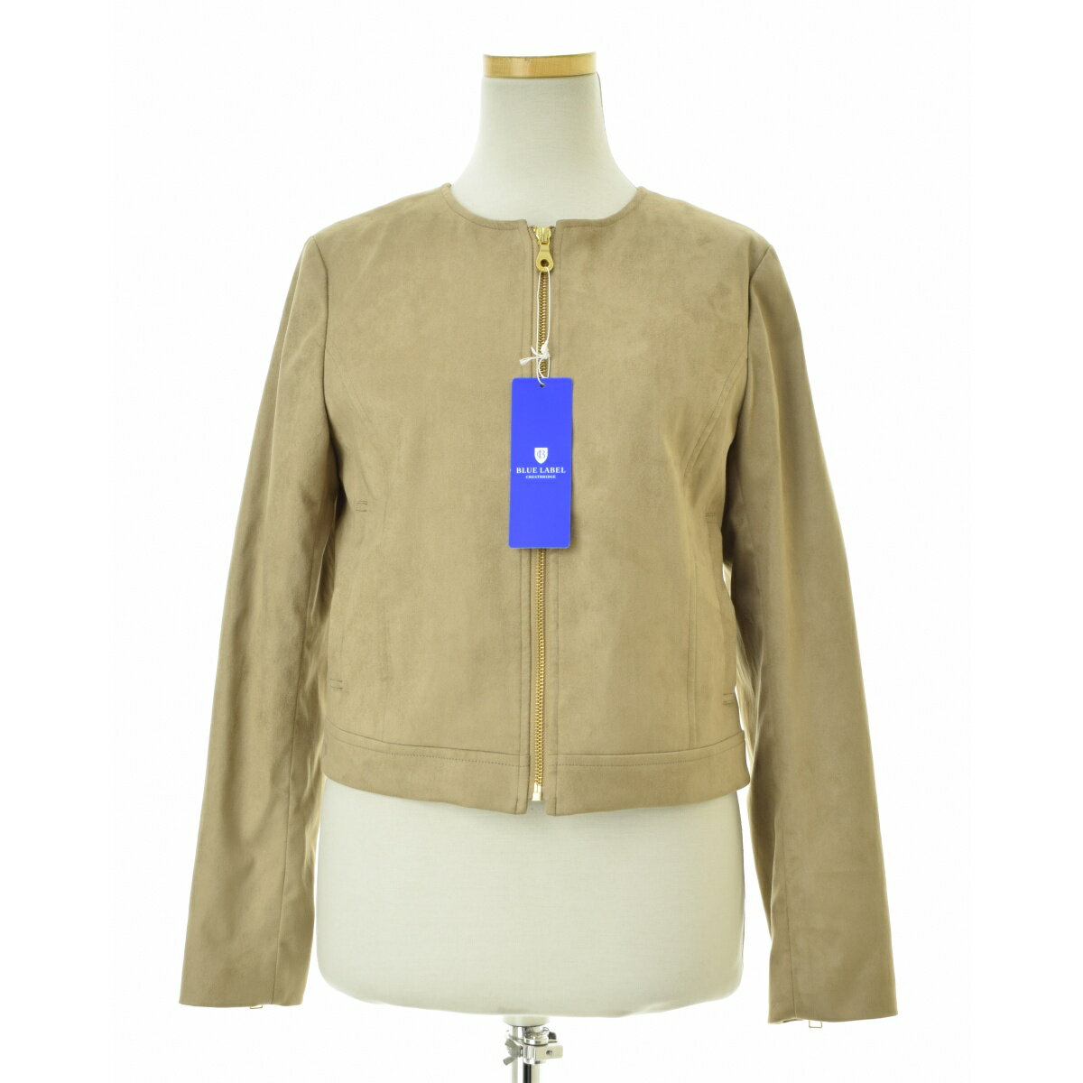 【中古】【期間限定値下げ】BLUE LABEL CRESTBRIDGE / ブルーレーベルクレストブリッジ55F04-246-40 スエードライク起毛ジャケット ノーカラージャケット【cacfagce-l】