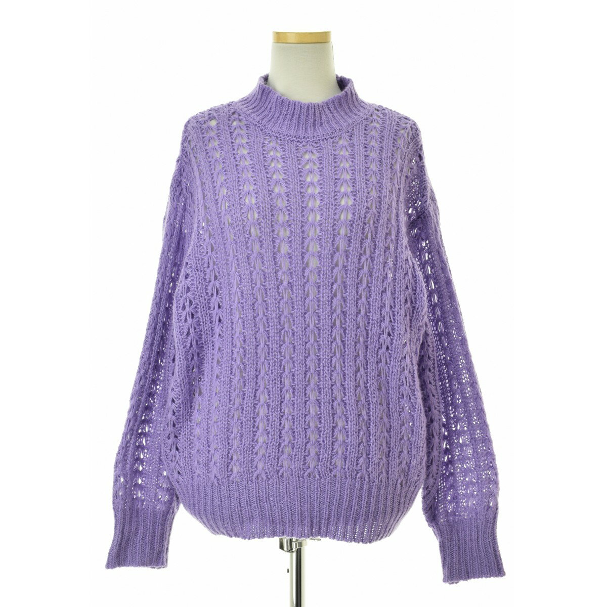 【中古】chocol raffine robe / ショコラフィネローブ6A24L2C0800 透かし編みニットプルオーバー長袖ニットセーター【cacfabcb-l】