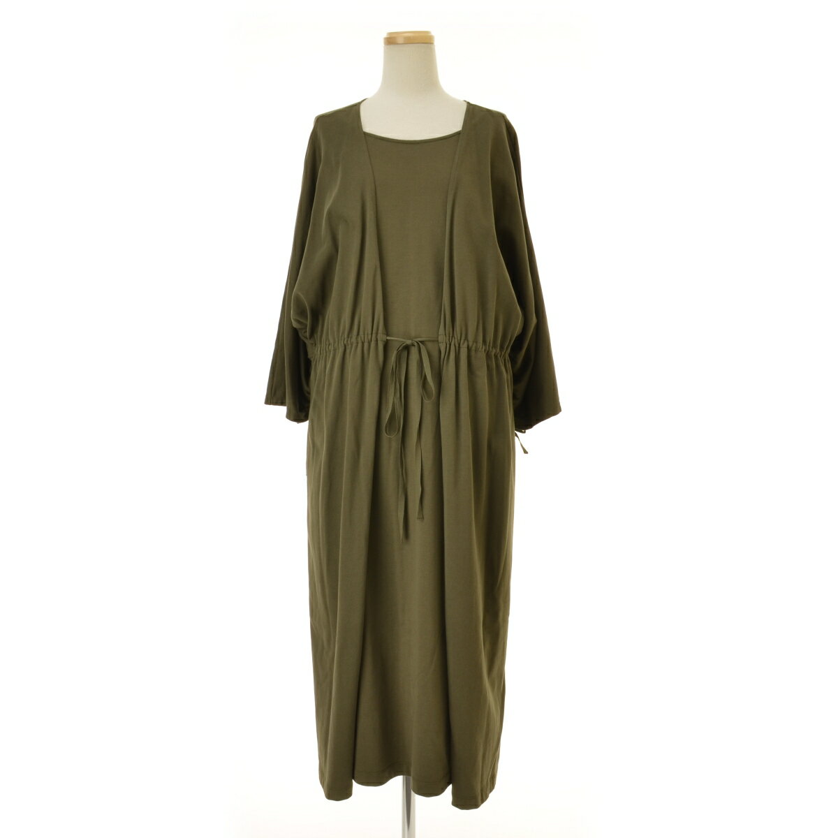 樂天商城 - 【中古】【期間限定値下げ】beautiful people / ビューティフルピープル1025304004 suvin pima jersey drawstring dress スビンピマジャージードレスロング七分袖ワンピース【cacgadci-l】