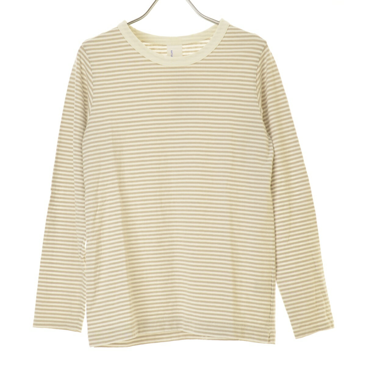 【中古】NATURAL LAUNDRY / ナチュラルランドリー7174C-001 トラッド天竺ボーダー長袖Tシャツ長袖カットソー【caceaiaj-l】