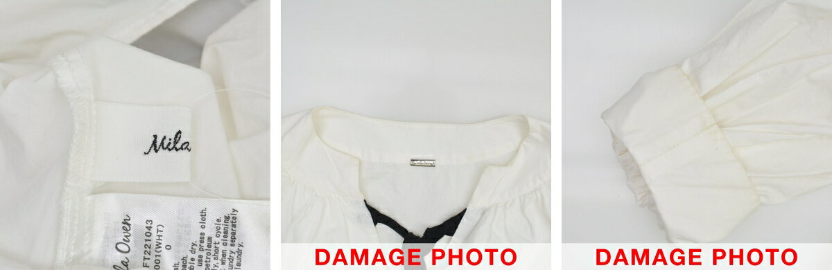【中古】Mila Owen / ミラオーウェン09WFT221043 クラシックリボンギャザーチュニック七分袖ブラウス【cacgadad-l】 kanful-11965453 ブランド古着の買取販売カンフル サンプル画像3