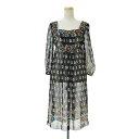 【中古】ANNA SUI / アナスイ総柄シルク七分袖ワンピース【cacdbaba-l】