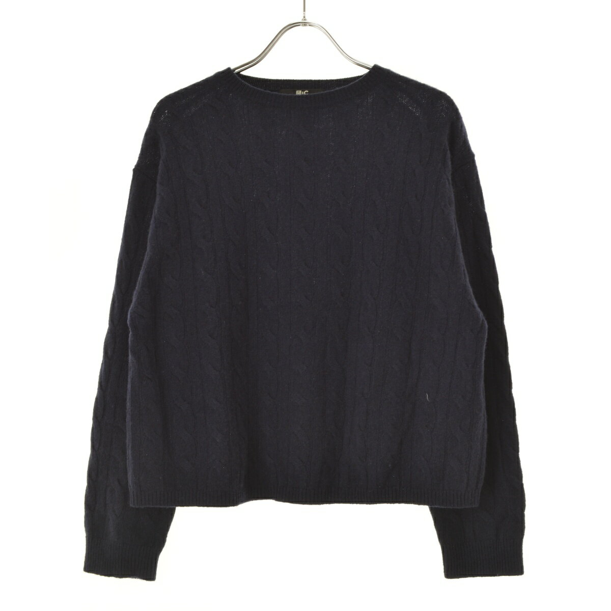 【中古】UNIQLO / ユニクロC カシミヤケーブルクルーネックショート長袖ニットセーター【cacfbbbi-l】