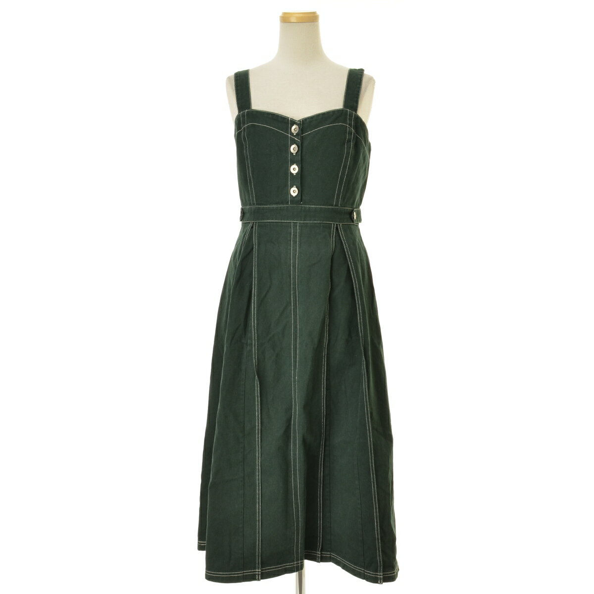 【中古】w closet WEARS INC / ダブル クローゼットウェアーズインクC2108002 ジャンスカノースリーブワンピース【cacgaebe-l】