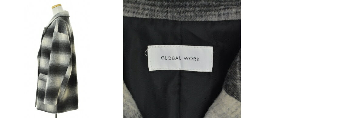 【中古】GLOBAL WORK / グローバルワークGW724573ST シャギーWジャケットコート【cacgajcj-l】 kanful-11986582 ブランド古着の買取販売カンフル サンプル画像3