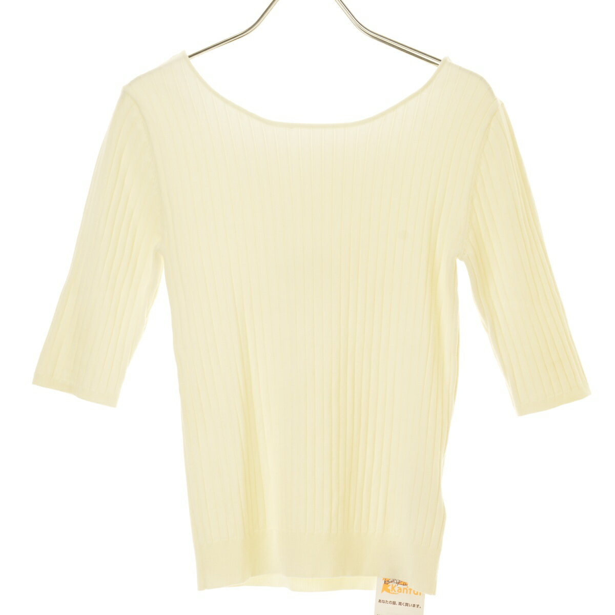 新品 アプワイザーリッシェ 衿付5分袖プルオーバー （黄緑） Apuweiser