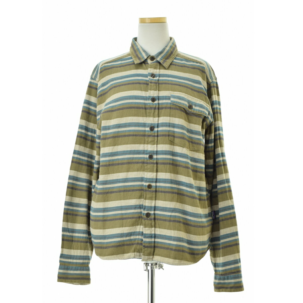 Rakuten - 【中古】PATAGONIA / パタゴニア18AW 54020 LW Fjord Flannel Shirt ライトウェイト フィヨルド フランネル ボーダー長袖シャツ【cacgaeaj-l】