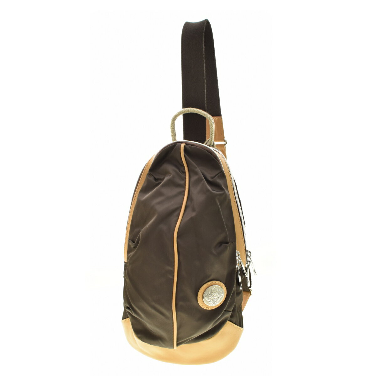 【中古】Orobianco / オロビアンコLIMONTAナイロン×レザー ボディバッグショルダーバッグ【cacfbbbf-z】