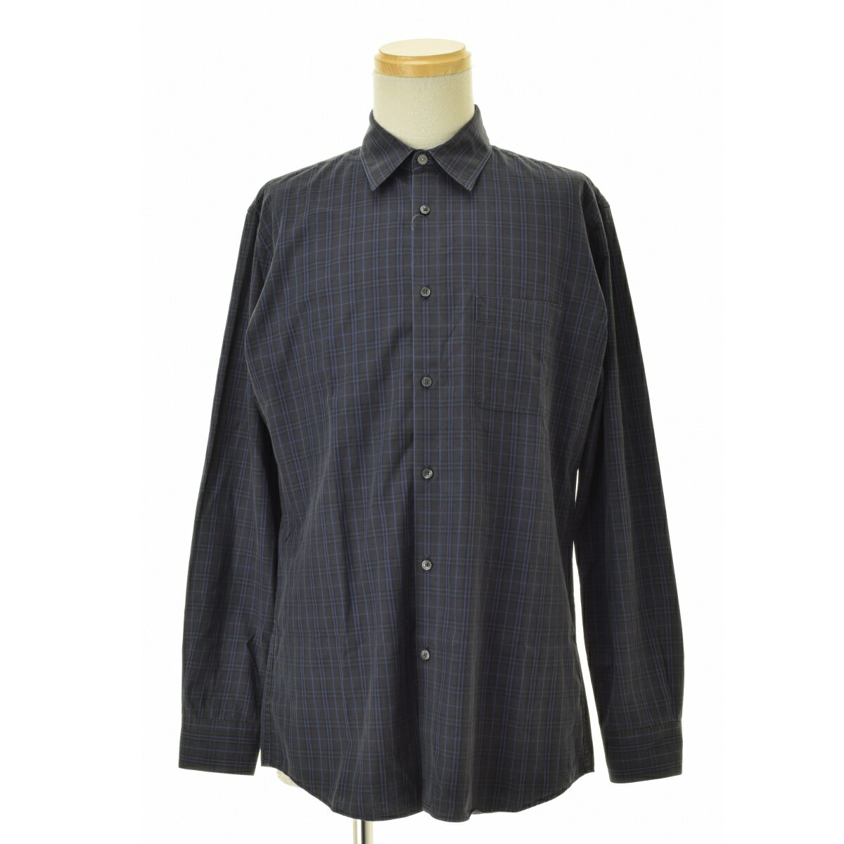 【中古】BURBERRY BLACK LABEL / バーバリーブラックレーベルチェック長袖シャツ【caceafbb-m】