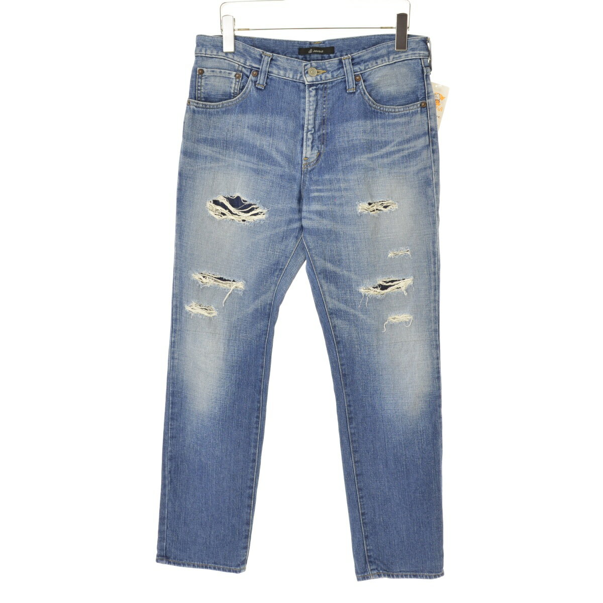 【中古】JOHNBULL / ジョンブル11933 クラッシュ加工 ナチュラルレフトハンド アンクルジーンズデニムパンツ【cacfaebd-m】