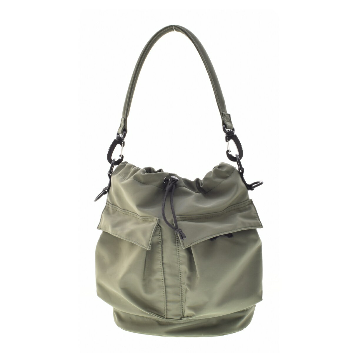 モフモフ巾着バックローリーズファーム本革ヒモ可愛い