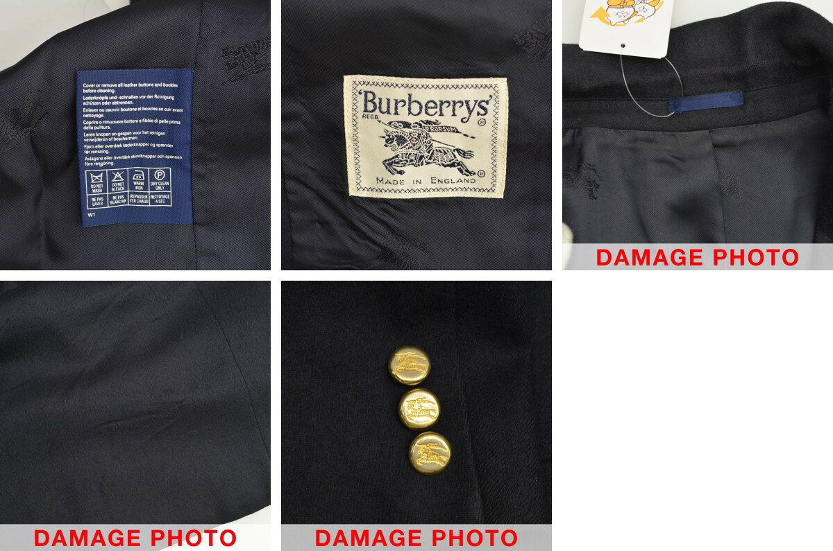 中古 BURBERRY バーバリー90s ENGLAND製 金ボタン ウールテーラードジャケット cacfbcad-l kanful-11955499 ブランド古着の買取販売カンフル サンプル画像3