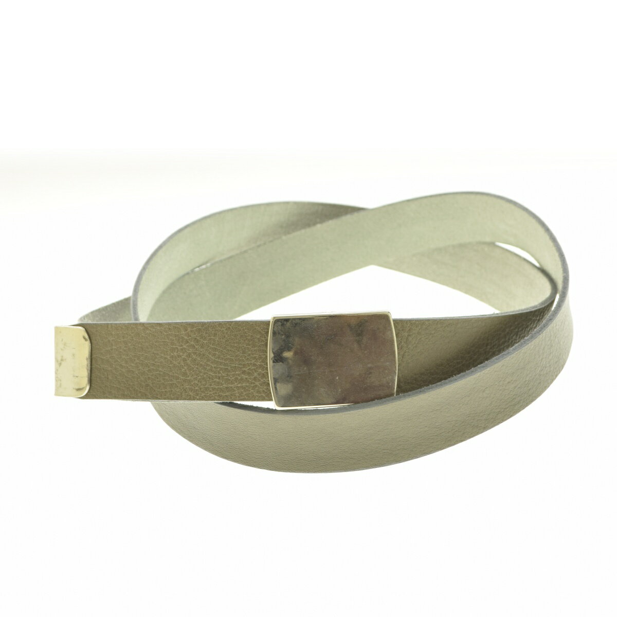 【中古】HALCYON BELT COMPANY / ハルシオンベルトカンパニーレザー ナロー ガチャベルト【cacfbbcd-z】