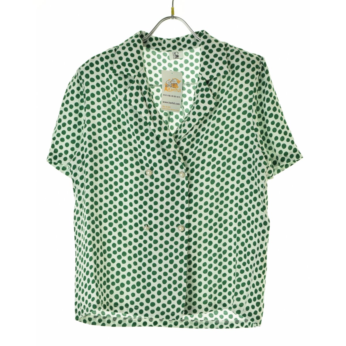 【中古】【期間限定値下げ】Caroleドット半袖シャツ【cacfbaba-l】