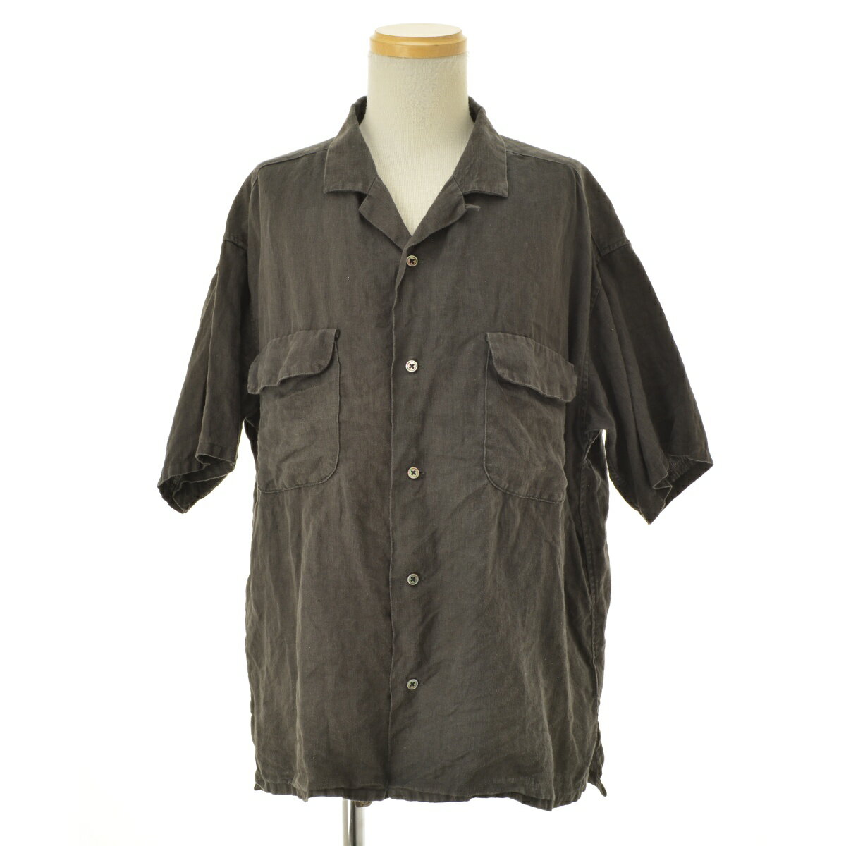 Rakuten - 【中古】NIGEL CABOURN / ナイジェルケーボン25SS 80500011005 OPEN COLLAR SHIRT - LINEN TWILL半袖シャツ【cacgadca-m】